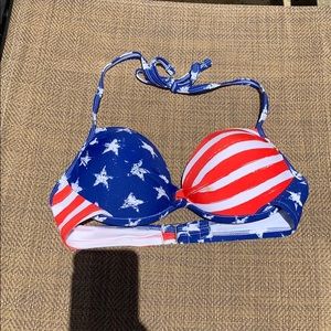 Red white and blue bathing suit top